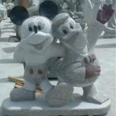 Ornaments Outdoor Stone Mickey and Donald Duck Sculpture