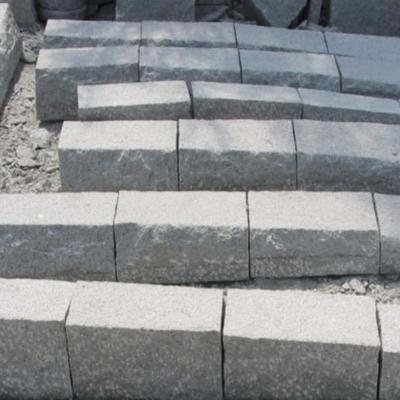 Granite Kerbstone Pineapple Split Surface Light Grey Natural Granite Stone