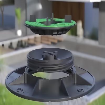 Raised Floor Solution Adjustable Self Leveling Pedestal Plastic Flooring Support System