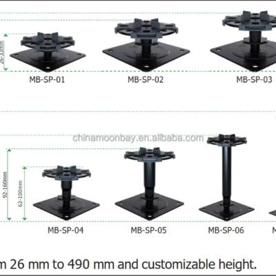 Stainless Steel Material for Outdoor Decking Black Floor Pedestal