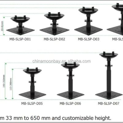 Stainless Steel Material for Outdoor Decking Black Floor Pedestal