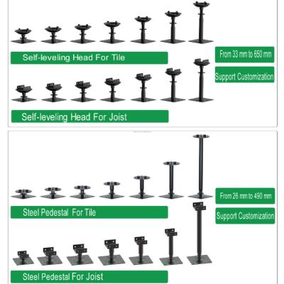 Stainless Steel Material for Outdoor Decking Black Floor Pedestal