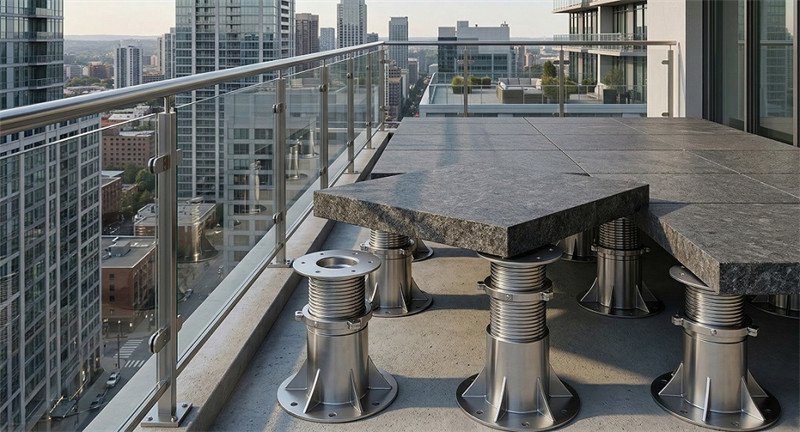 Why Are Stainless-Steel Pedestals Essential for High-Rise Balconies?